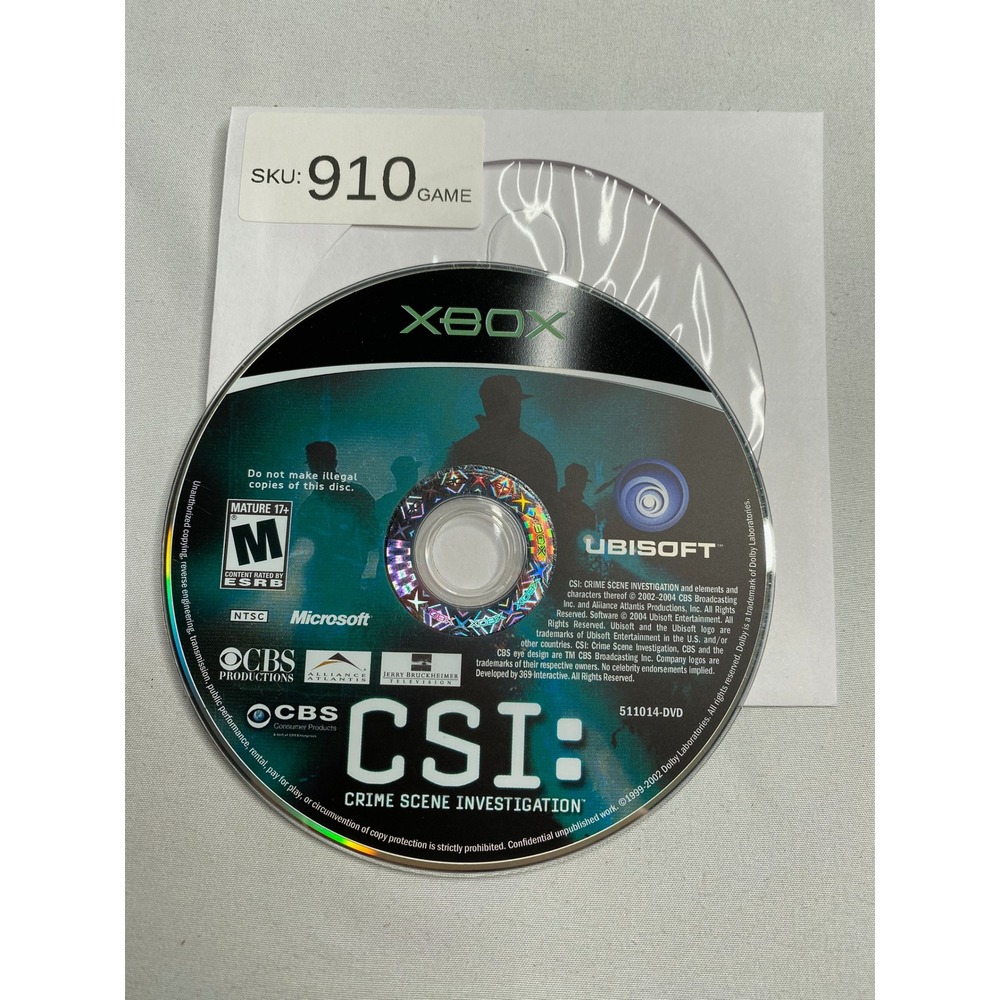 CSI Crime Scene Investigation Microsoft Xbox